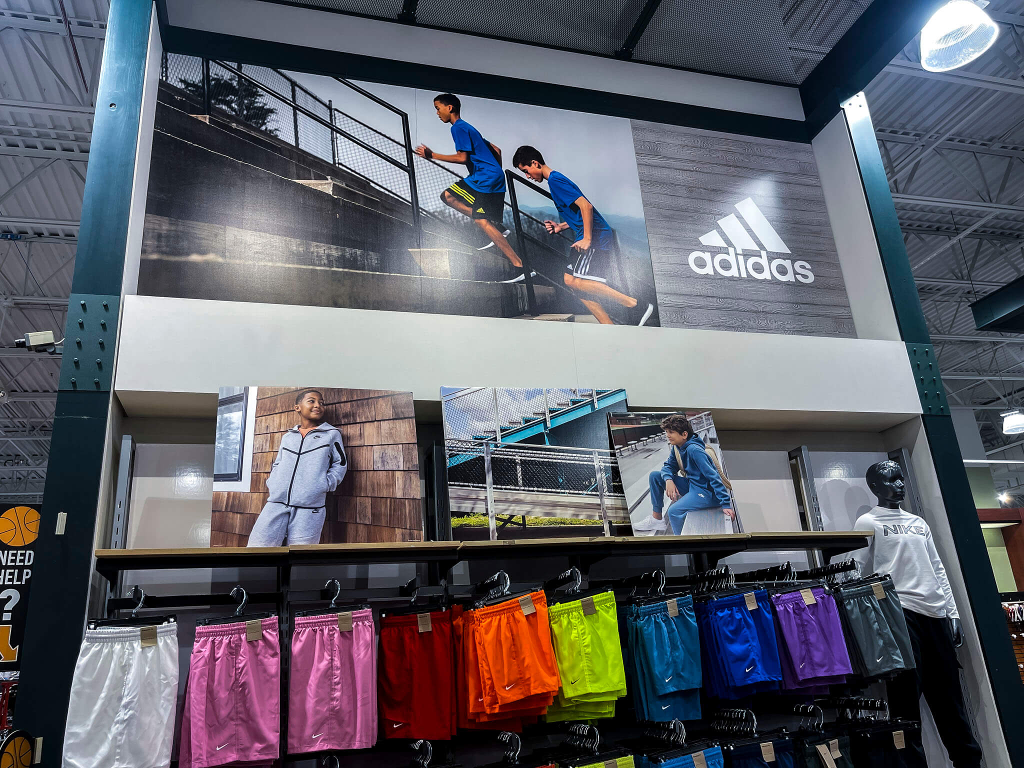 Adidas endcap display