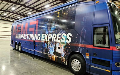Manufacturing Express bus branding